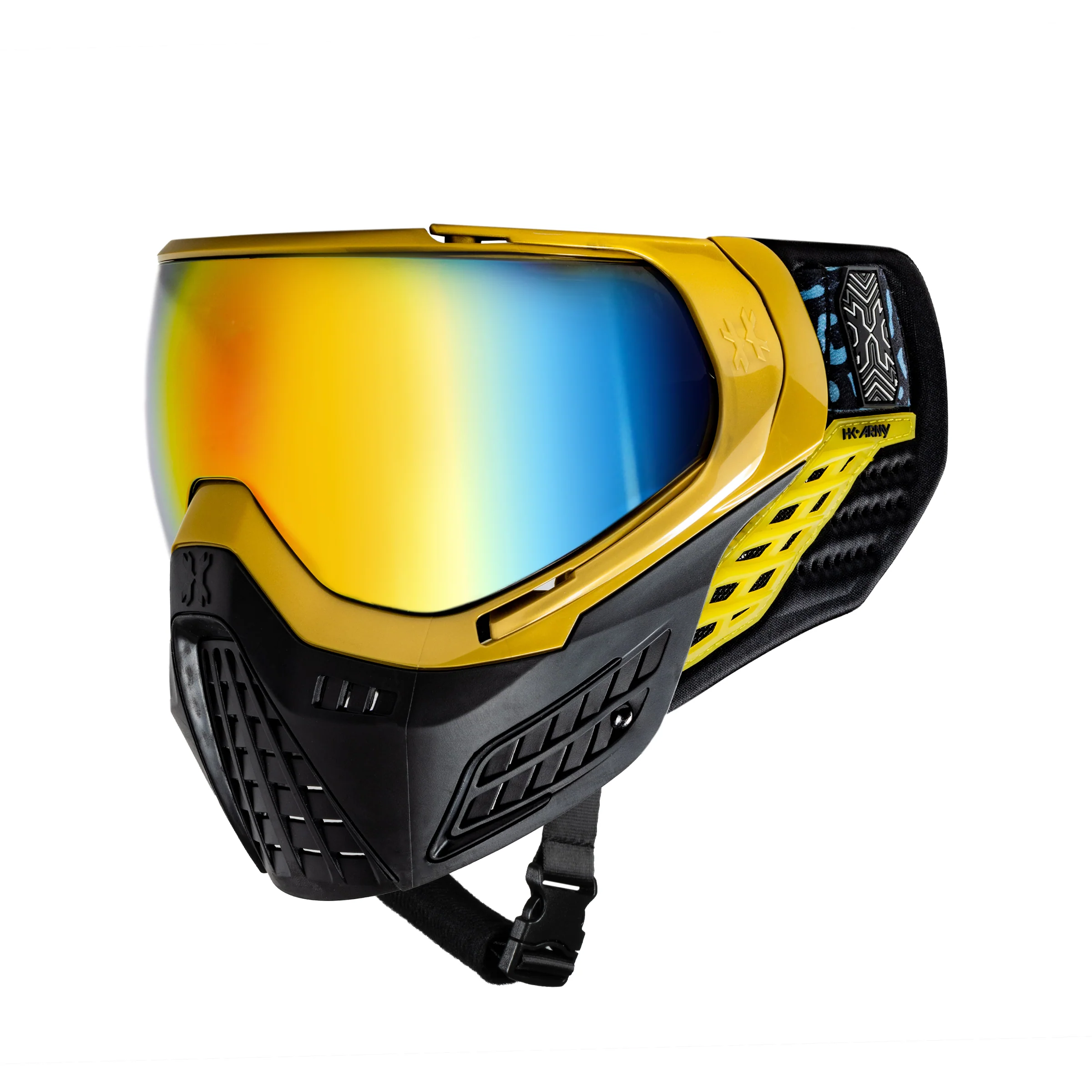 Gold HK Army KLR paintball mask
