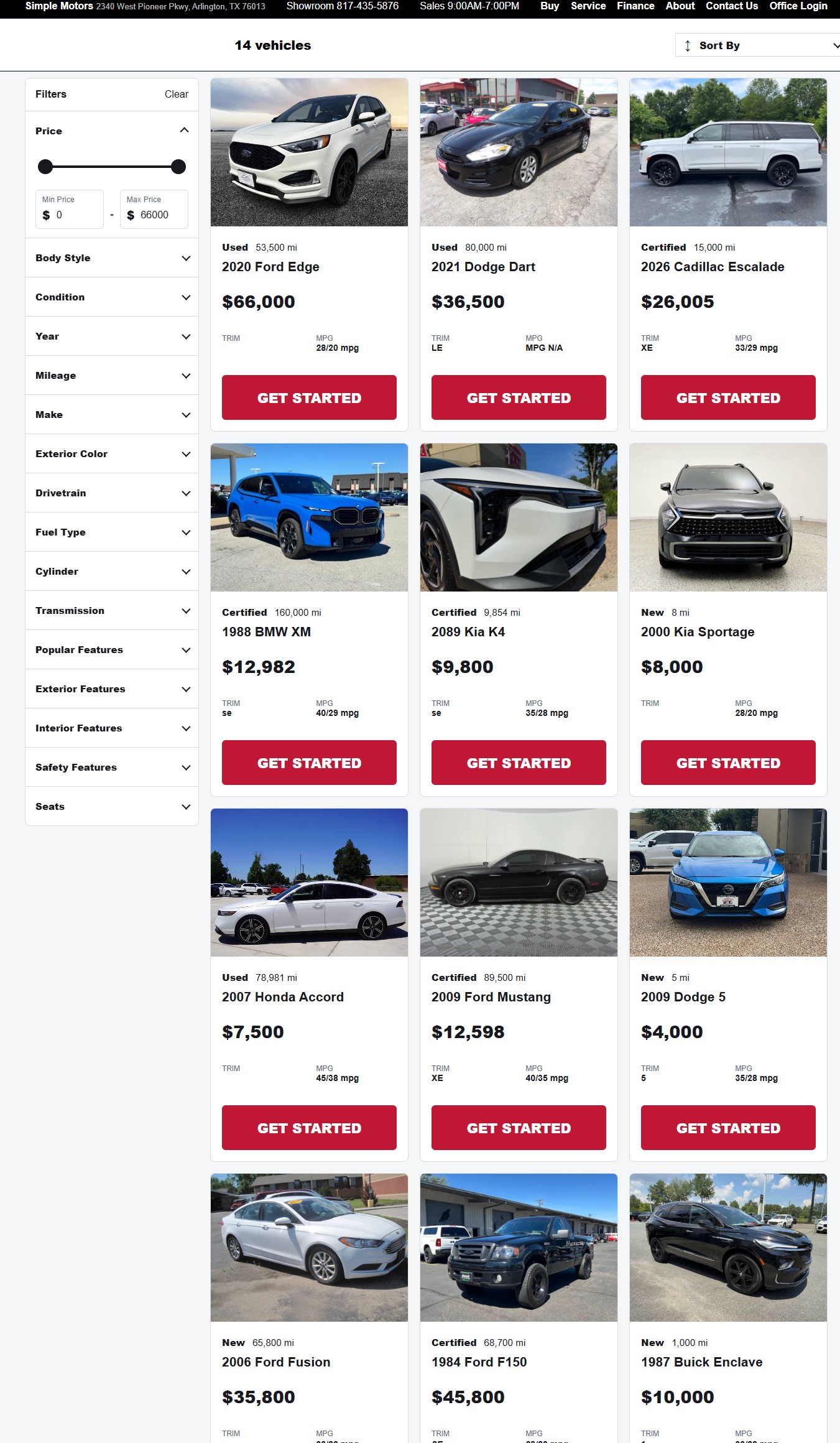 Car dealership2 example